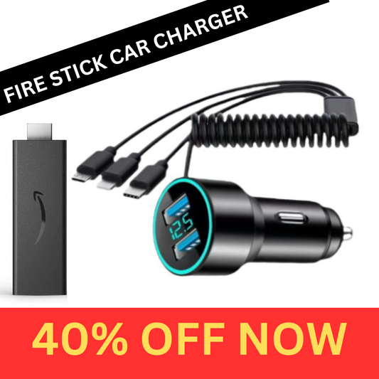 FIRE STICK CAR CHARGER | 3 IN 1 PORTS